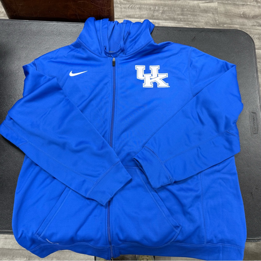 Nike Royal Blue UK Logo Zip Up Thermal Jacket with Hood